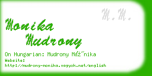 monika mudrony business card